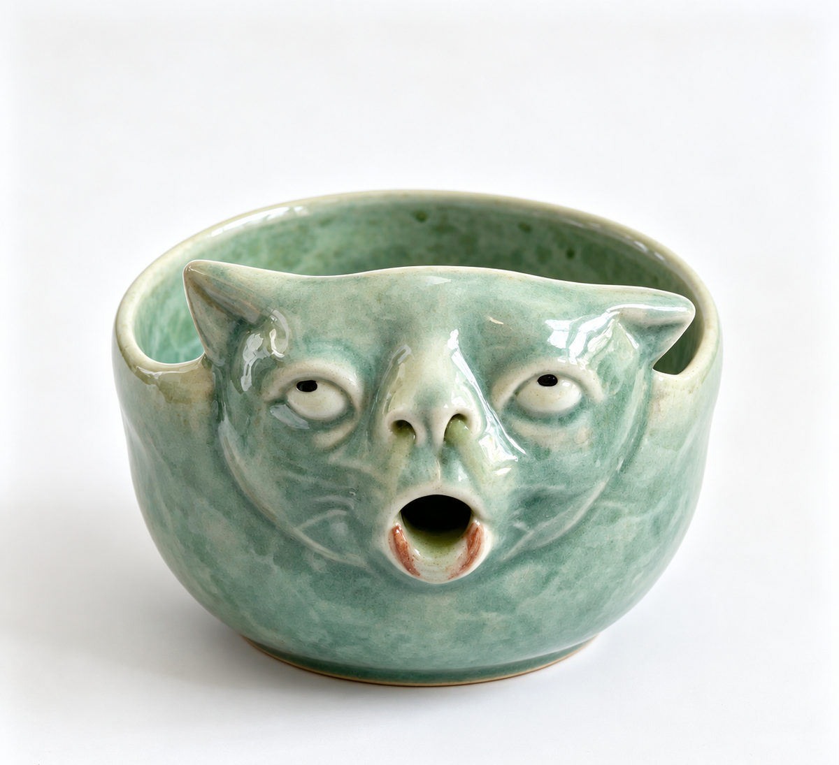 "Gag Reflex" Cat Chawan