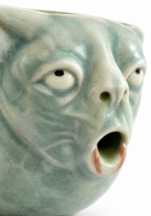 "Gag Reflex" Cat Chawan