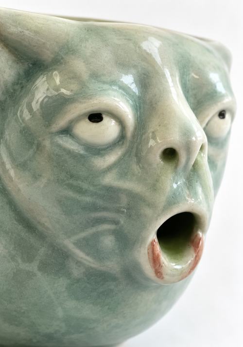 "Gag Reflex" Cat Chawan