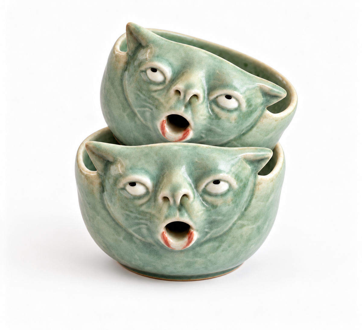 "Gag Reflex" Cat Chawan