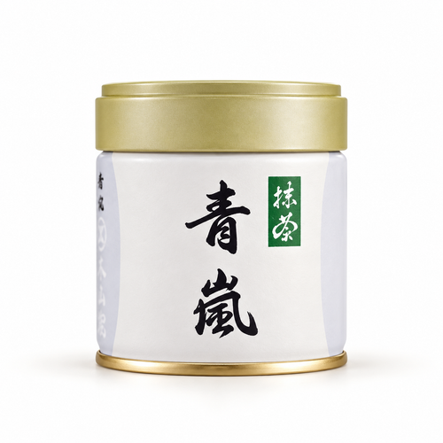 Marukyu Koyamaen Ao Arashi Matcha — AI-enhanced studio image