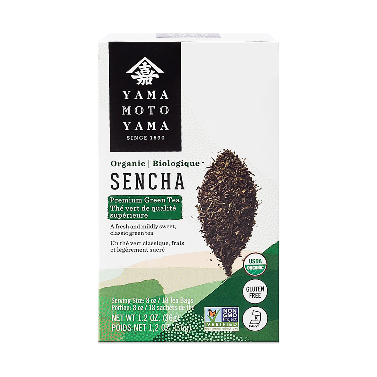 Yamamotoyama Organic Sencha Tea Bags — official manufacturer photograph
